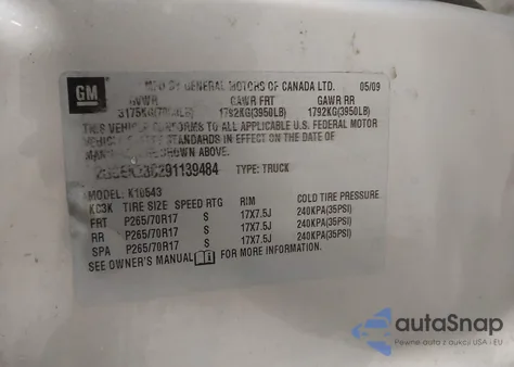 2009 Chevrolet Silverado 1500 Lt from USA, damaged, VIN 2GCEK23C291139484